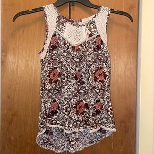Lace Floral Tank Top
